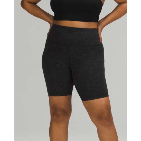 Women Lululemon Wunder Train High Rise Running Short 8" in Crunch Black Size 0 - Picture 1 of 8